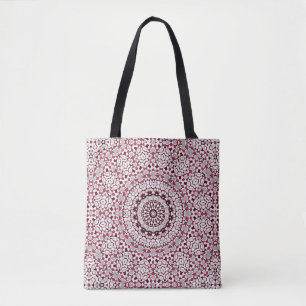 Mandala ist bordeauxgrau tasche