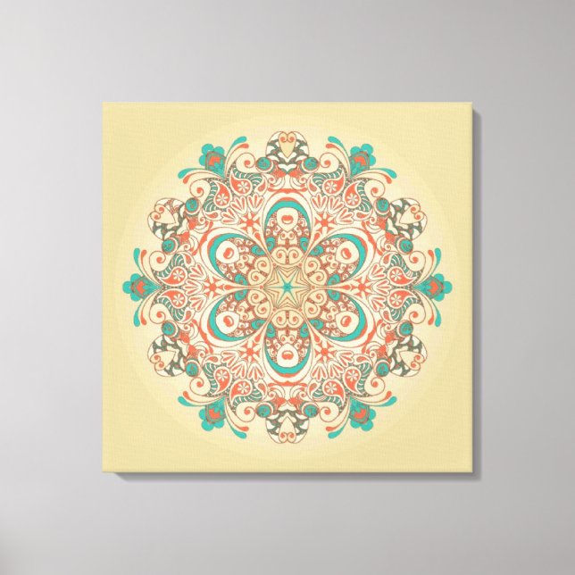 Mandala Kaleidoscop - Toile enveloppée (Recto)