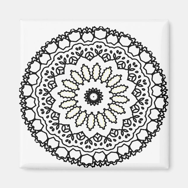 Mandala kaleidoscope arts magnet (Vorne)