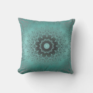 Mandala kaleidoscope, grünes Muster Kissen