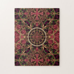 Mandala, Kaleidoskop-Tapisserie-Kreuz abstrakt