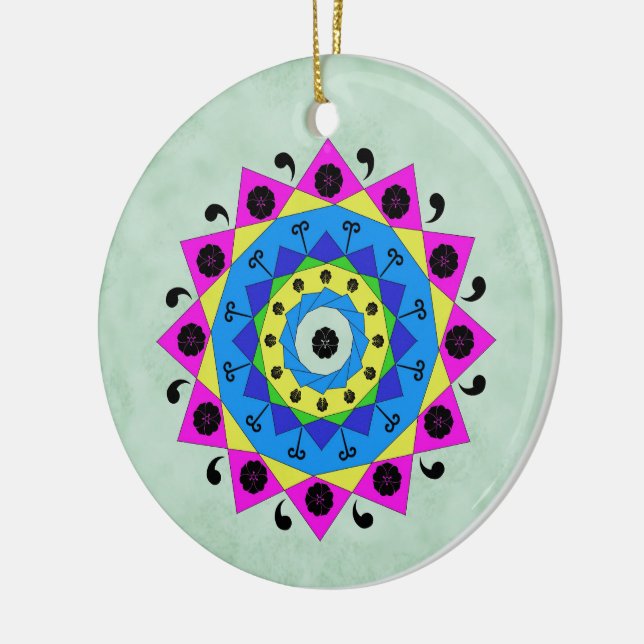 Mandala Keramik Ornament (Links)