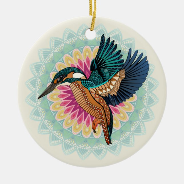 Mandala Keramik Ornament (Vorne)