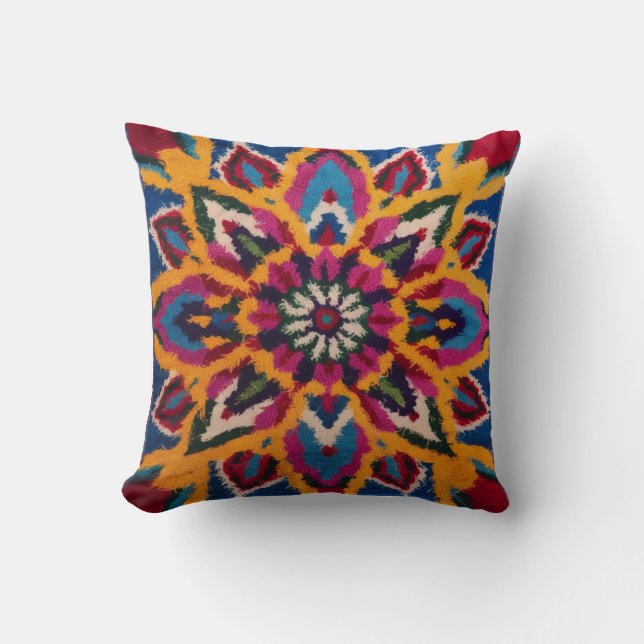 Mandala Kilim Lumbar Pillows: Ideal für Boho Kissen (Vorderseite)