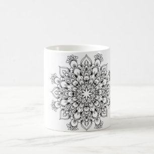 Mandala-klassische weiße Tasse