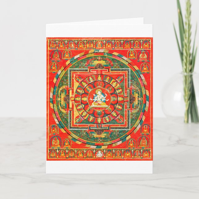 Mandala Kosmisches Diagramm für Meditation Karte (Vorderseite)