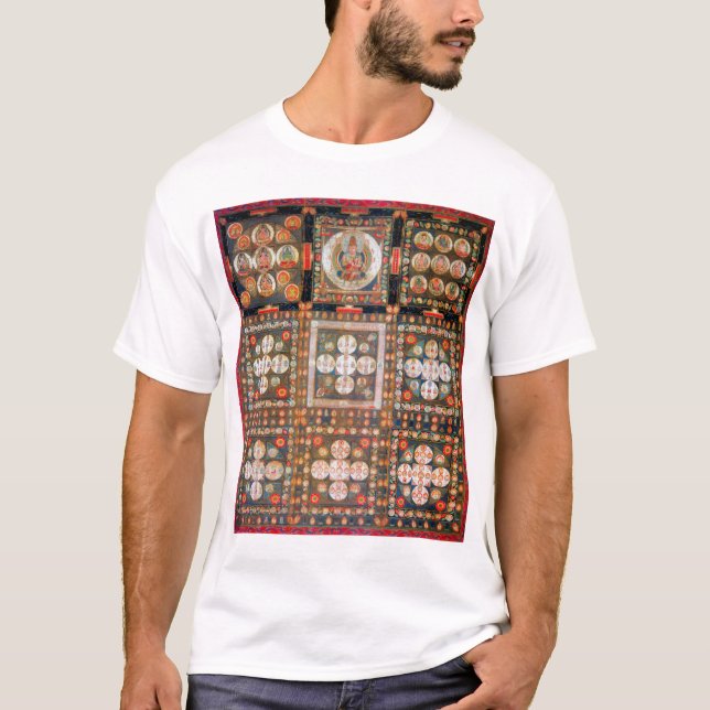 Mandala Kosmisches Diagramm für Meditation T-Shirt (Vorderseite)