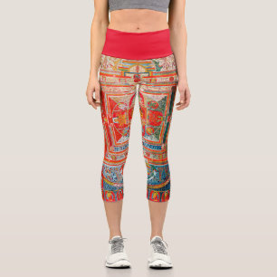 Mandala Kosmisches Diagramm zur Meditation Capri Leggings