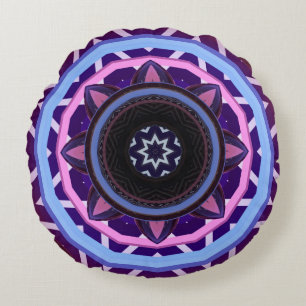 Mandala-Kunst-Designmuster-Ornament-Blume Rundes Kissen