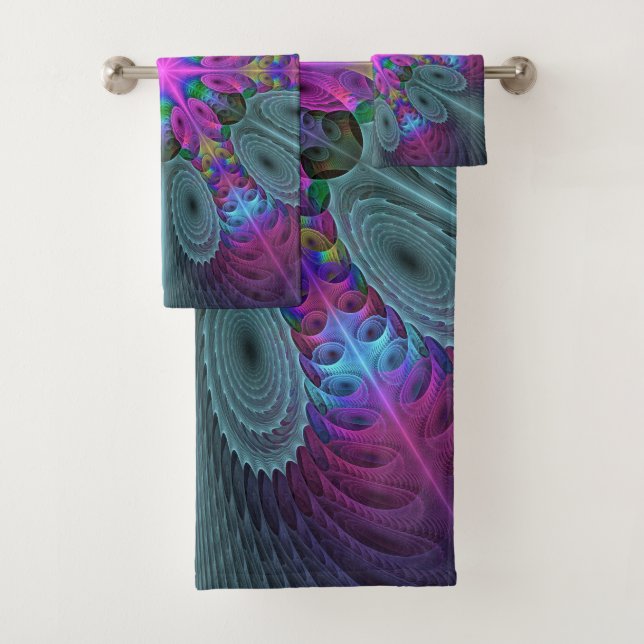 Mandala Kunst, Fraktal und Dichtung Badhandtuch Set (Insitu)