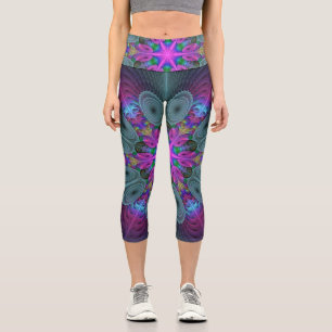 Mandala Kunst, Fraktal und Dichtung Capri Leggings