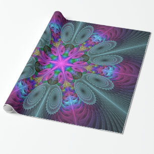 Mandala Kunst, Fraktal und Dichtung Geschenkpapier
