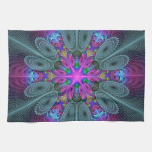 Mandala Kunst, Fraktal und Dichtung Handtuch