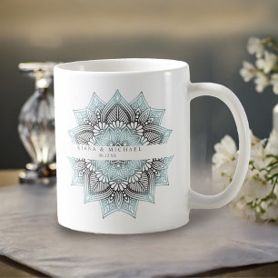 Mandala Lace Wedding Ltd. Blue ID968 Kaffeetasse
