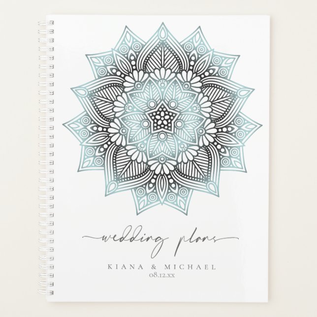 Mandala Lace Wedding Ltd. Blue ID968 Planer (Vorderseite)