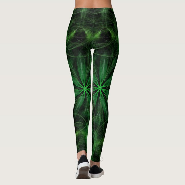 Mandala-Leggings (grün und schwarz) Leggings (Rückseite)