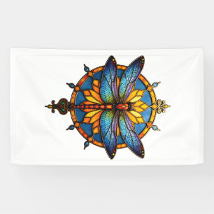 Mandala Libelle Leuchtende Heilige Geometrie Spiri Banner