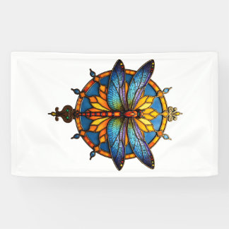 Mandala Libelle Leuchtende Heilige Geometrie Spiri Banner