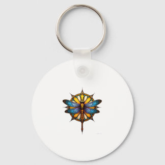 Mandala Libelle Leuchtende Heilige Geometrie Spiri Schlüsselanhänger