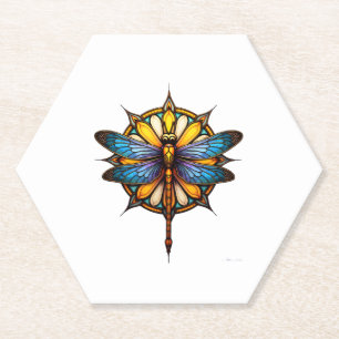 Mandala Libelle Leuchtende Heilige Geometrie Spiri Untersetzer