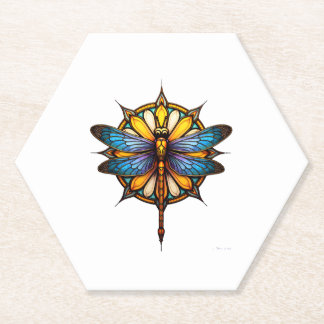 Mandala Libelle Leuchtende Heilige Geometrie Spiri Untersetzer