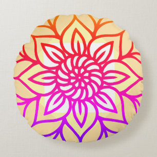 Mandala Light Rundes Kissen