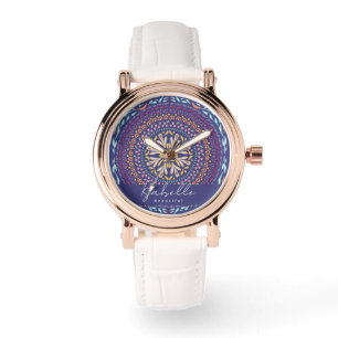Mandala Lila Armbanduhr