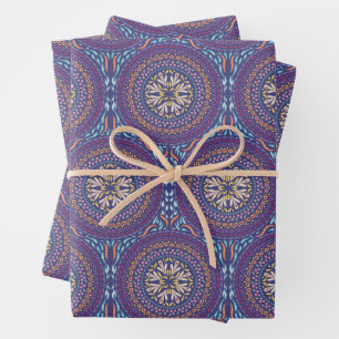 Mandala Lila Design Geschenkpapier Set
