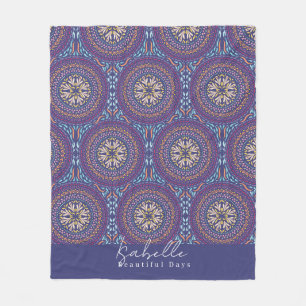 Mandala Lila Fleecedecke