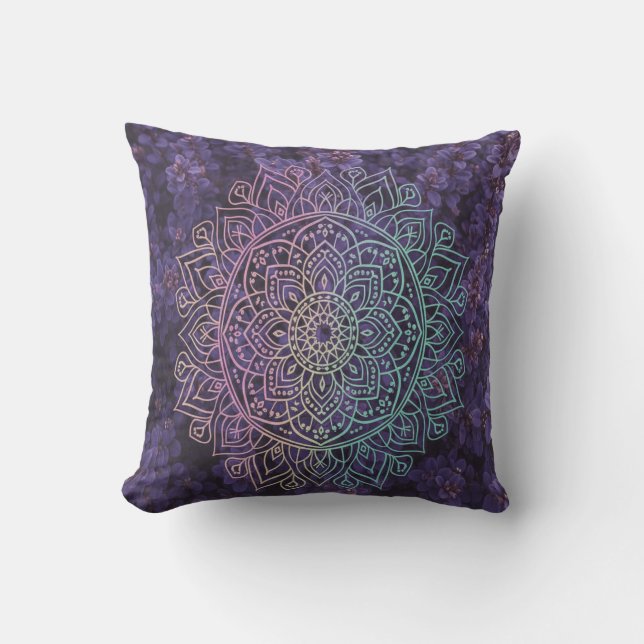 Mandala Lila Kissen (Vorderseite)