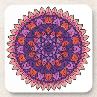 Mandala lila und rosa getränkeuntersetzer
