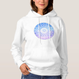 Mandala, lila, weiß und blau hoodie