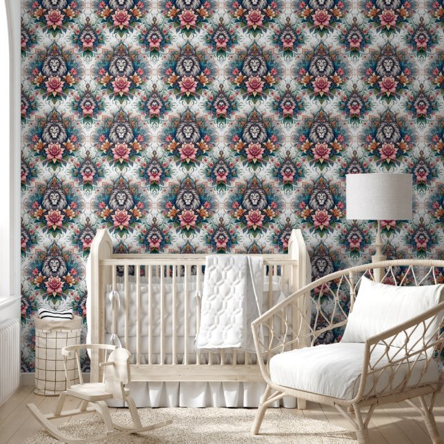 Mandala Lion & Floral Dream Tapete (Kinder)