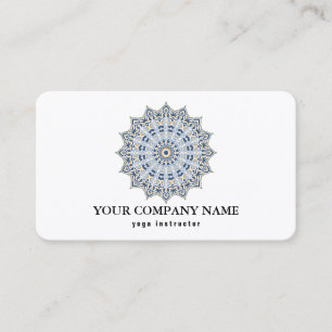MANDALA-LOGO KUNDENGEBUNDENER YOGA-LEHRER VISITENKARTE