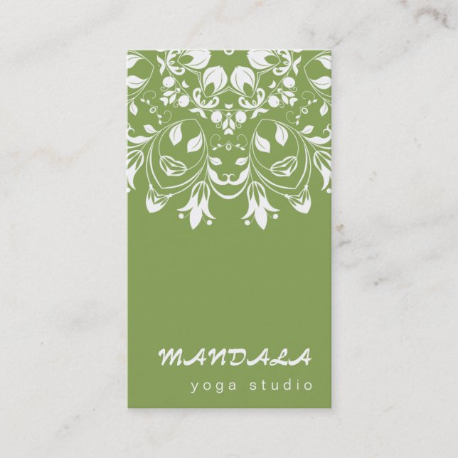 MANDALA-LOGO ZURÜCK FÜR DEN YOGA-INSTRUCTOR VISITENKARTE (Vorderseite)