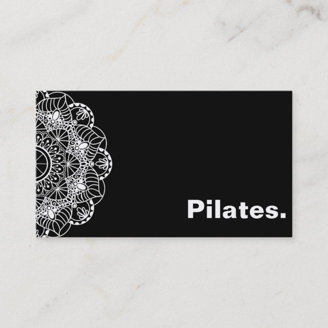 MANDALA-LOGO ZURÜCK FÜR DEN YOGA-INSTRUCTOR VISITENKARTE (Vorderseite)