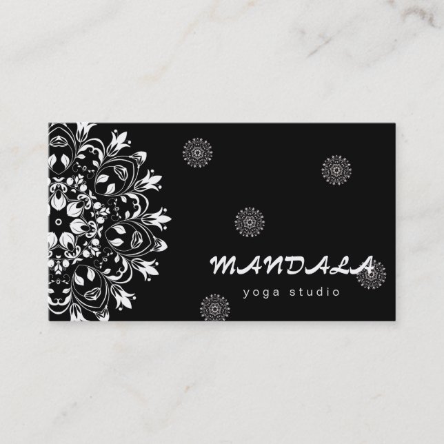 MANDALA-LOGO ZURÜCK FÜR DEN YOGA-INSTRUCTOR VISITENKARTE (Vorderseite)