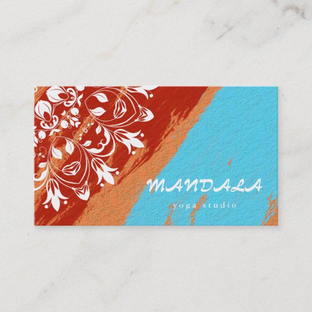 MANDALA-LOGO ZURÜCK FÜR DEN YOGA-INSTRUCTOR VISITENKARTE (Vorderseite)