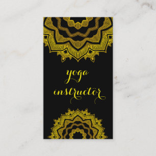 MANDALA-LOGO ZURÜCK FÜR DEN YOGA-INSTRUCTOR VISITENKARTE