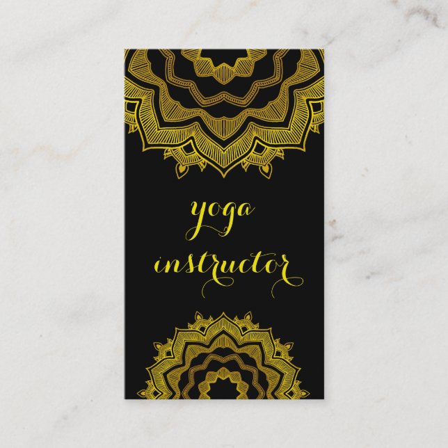 MANDALA-LOGO ZURÜCK FÜR DEN YOGA-INSTRUCTOR VISITENKARTE (Vorderseite)