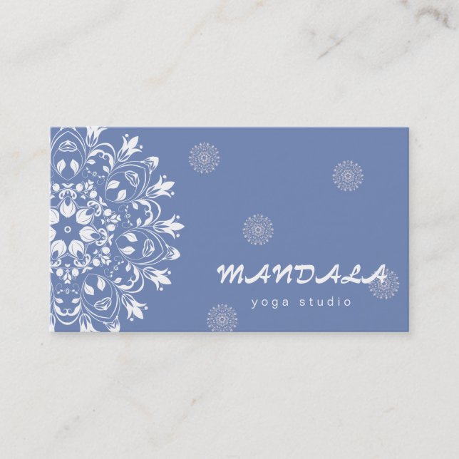 MANDALA-LOGO ZURÜCK FÜR DEN YOGA-INSTRUCTOR VISITENKARTE (Vorderseite)