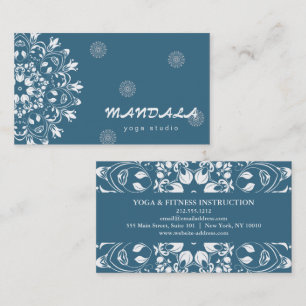 MANDALA-LOGO ZURÜCK YOGA INSTRUCTOR-GESCHÄFT VISITENKARTE