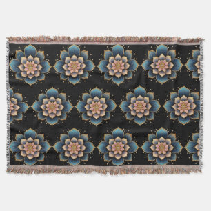 Mandala-Lotosblume mit funkelnden Kristallen Decke