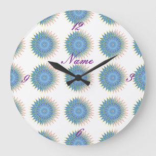 Mandala Lotus Blossom Thunder_Cove Große Wanduhr