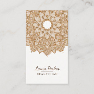 Mandala Lotus Blume Yoga Wellness Medizin Sand Visitenkarte