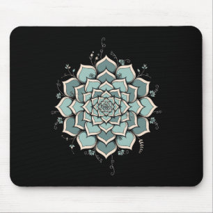 Mandala Lotus Buddha Zen Kunst Botanische Sukkulen Mousepad
