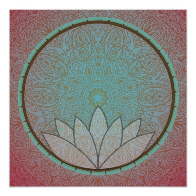 Mandala Lotus Medical Poster (Vorderseite)