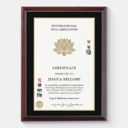 Mandala Lotus Yoga Awardplakette