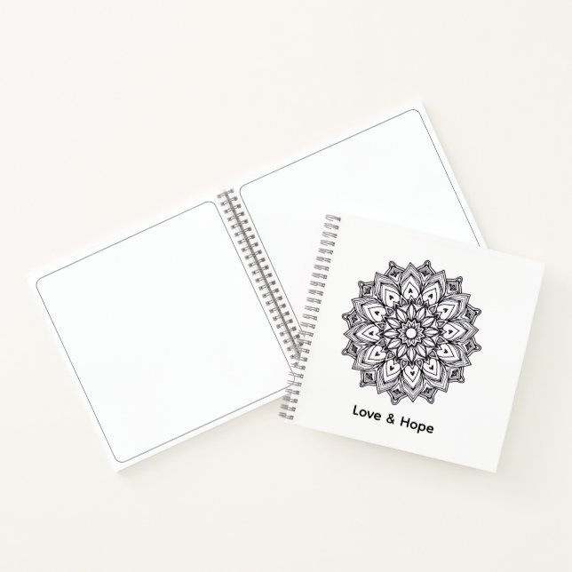 Mandala Love & Hope Deluxe Spiral Notebook Notizbuch (Innenseite)