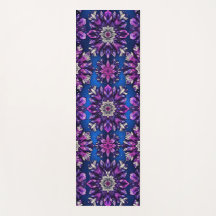 Mandala-Magie-Yogamatte – Lebendiges Lila und Rosa